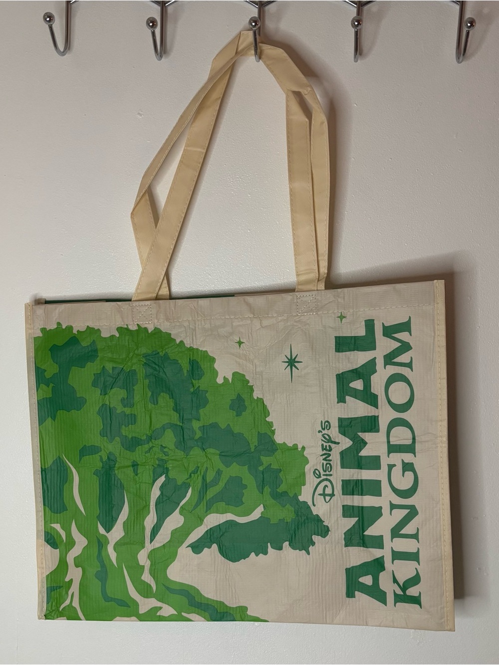 Disney Animal Kingdom Wall Tote Art in Cream and Green